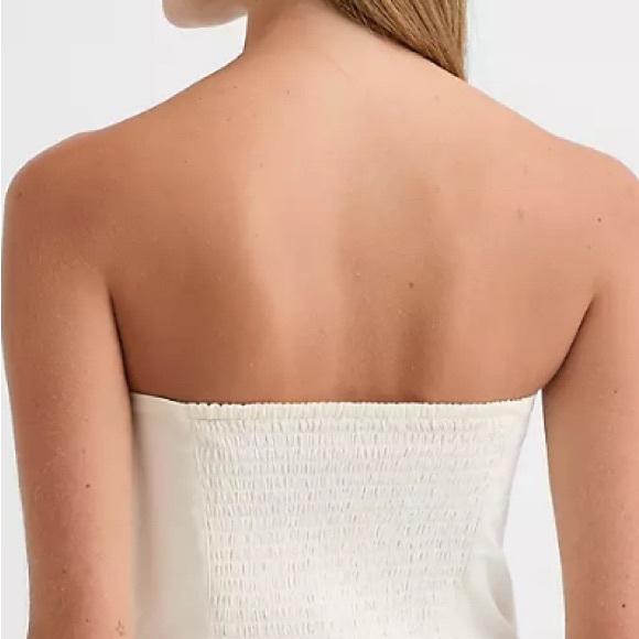 Elegant Cream Strapless Bustier Top - Picture 3 of 3